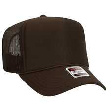 Load image into Gallery viewer, OTTO CAP 5 Panel High Crown Mesh Back Trucker Hat