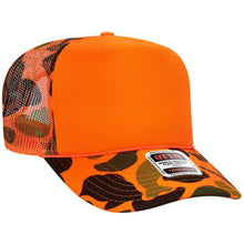 Load image into Gallery viewer, OTTO CAP 5 Panel High Crown Mesh Back Trucker Hat