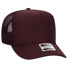 Load image into Gallery viewer, OTTO CAP 5 Panel High Crown Mesh Back Trucker Hat