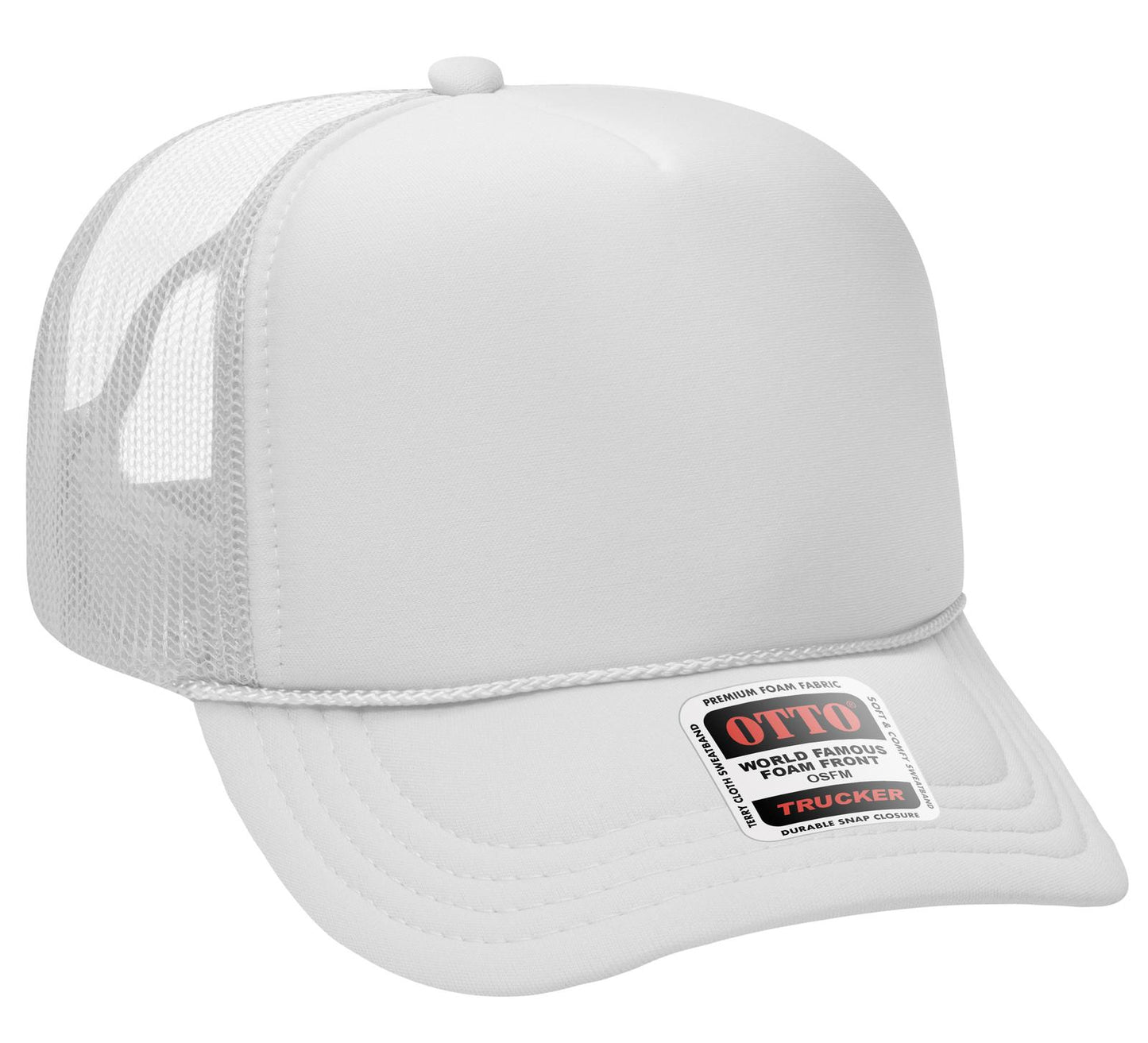 OTTO CAP 5 Panel High Crown Mesh Back Trucker Hat