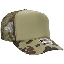 Load image into Gallery viewer, OTTO CAP 5 Panel High Crown Mesh Back Trucker Hat