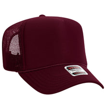 Load image into Gallery viewer, OTTO CAP 5 Panel High Crown Mesh Back Trucker Hat