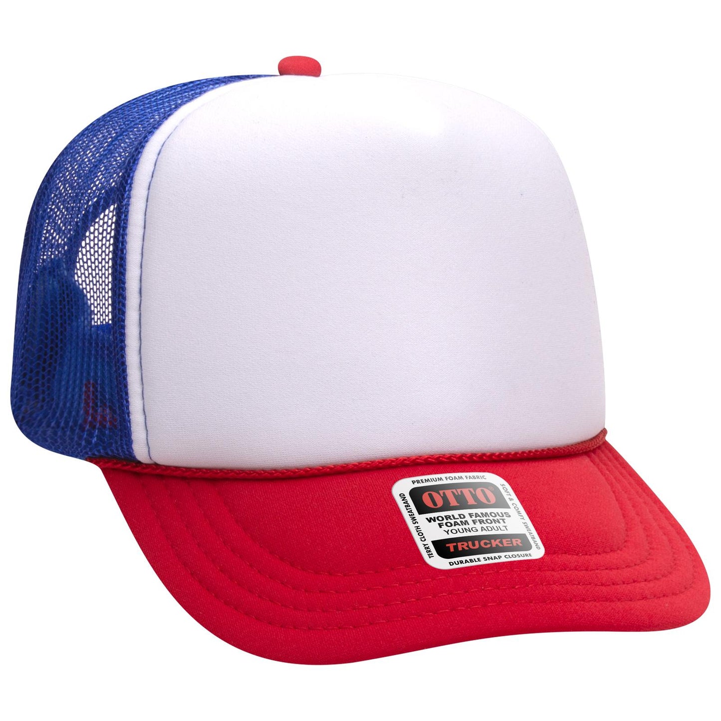 OTTO CAP 5 Panel High Crown Mesh Back Trucker Hat