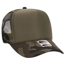 Load image into Gallery viewer, OTTO CAP 5 Panel High Crown Mesh Back Trucker Hat
