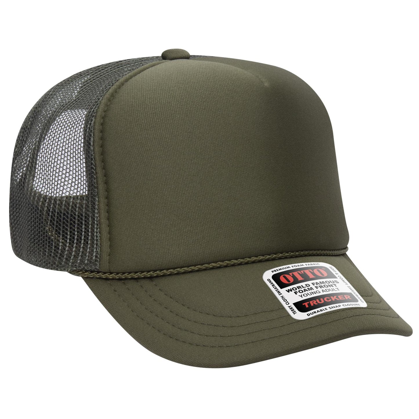 OTTO CAP 5 Panel High Crown Mesh Back Trucker Hat