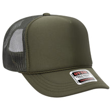 Load image into Gallery viewer, OTTO CAP 5 Panel High Crown Mesh Back Trucker Hat