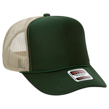 Load image into Gallery viewer, OTTO CAP 5 Panel High Crown Mesh Back Trucker Hat