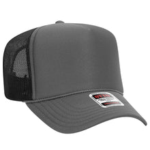 Load image into Gallery viewer, OTTO CAP 5 Panel High Crown Mesh Back Trucker Hat