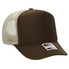 Load image into Gallery viewer, OTTO CAP 5 Panel High Crown Mesh Back Trucker Hat