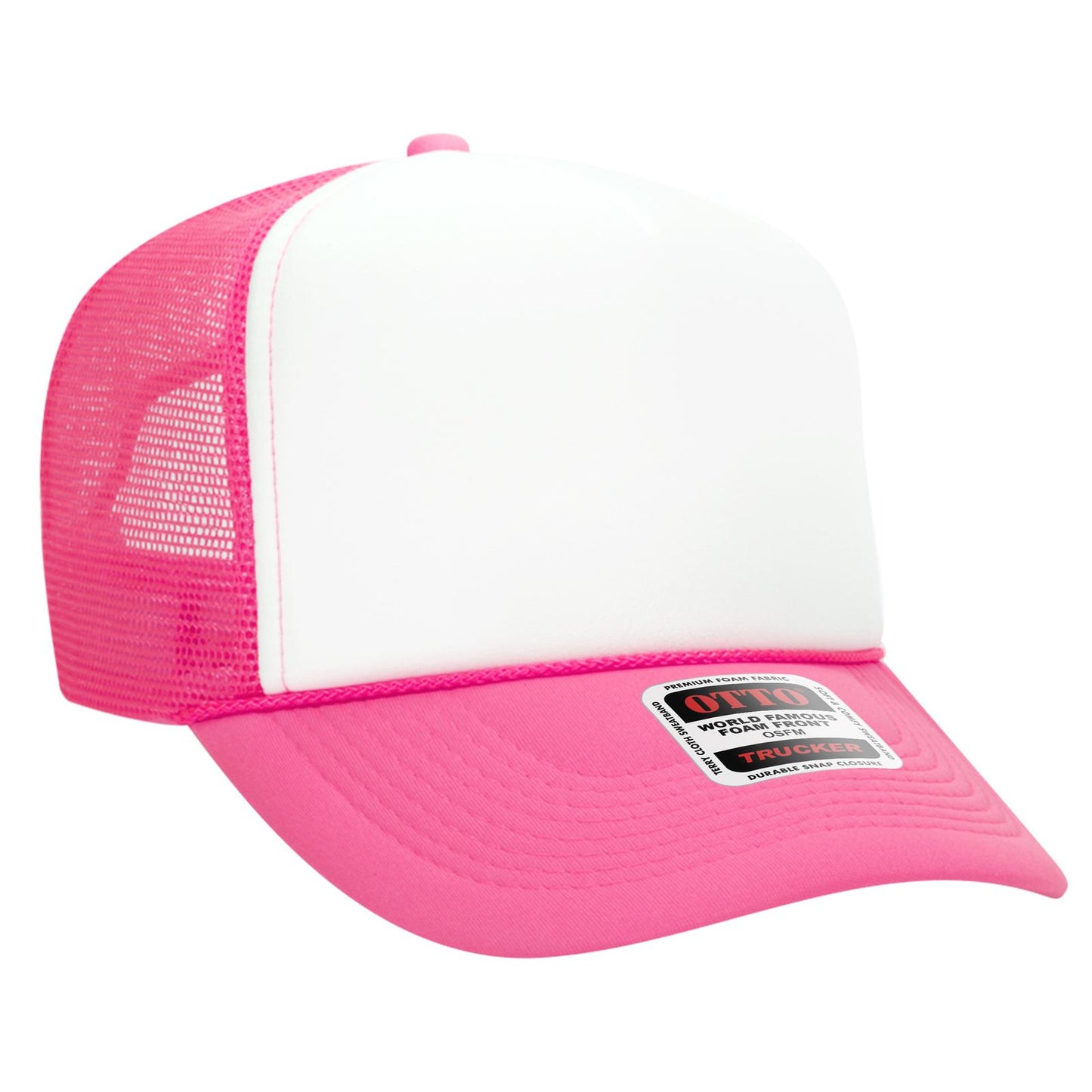OTTO CAP 5 Panel High Crown Mesh Back Trucker Hat