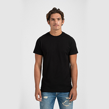Load image into Gallery viewer, Black T-shirt mens sizes small medium large xl embroidered screen printed 