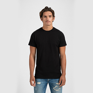 Black T-shirt mens sizes small medium large xl embroidered screen printed 