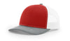 TRI-COLOR: RED/WHITE/HEATHER GREY