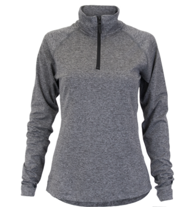 Soffe Juniors Melange Quarter Zip Pullover